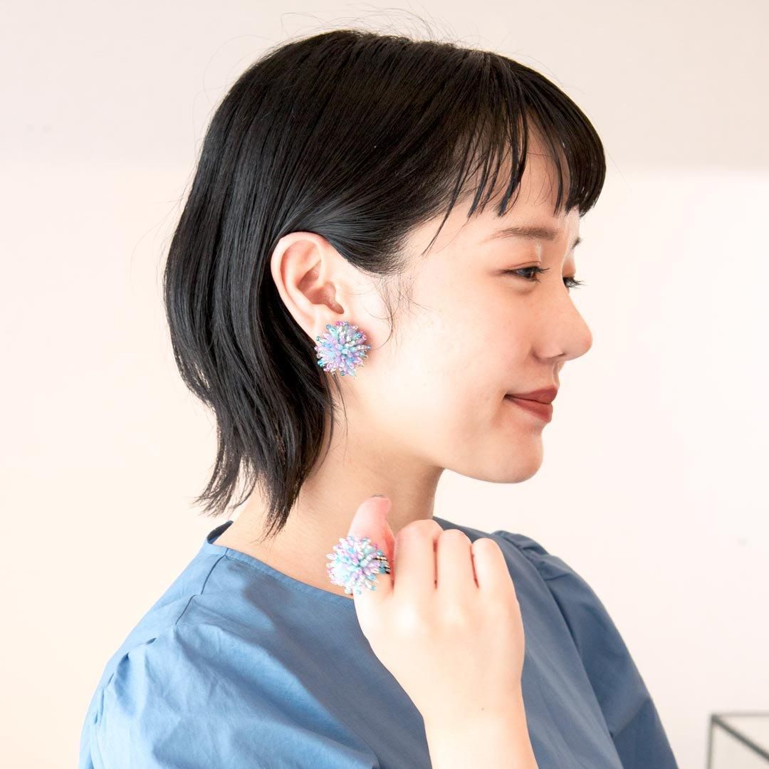 NOVA EARRING MIX AMETHYST BLUE - designsix ONLINE SHOP NOVA EARRING MIX AMETHYST BLUE - designsix ONLINE SHOP