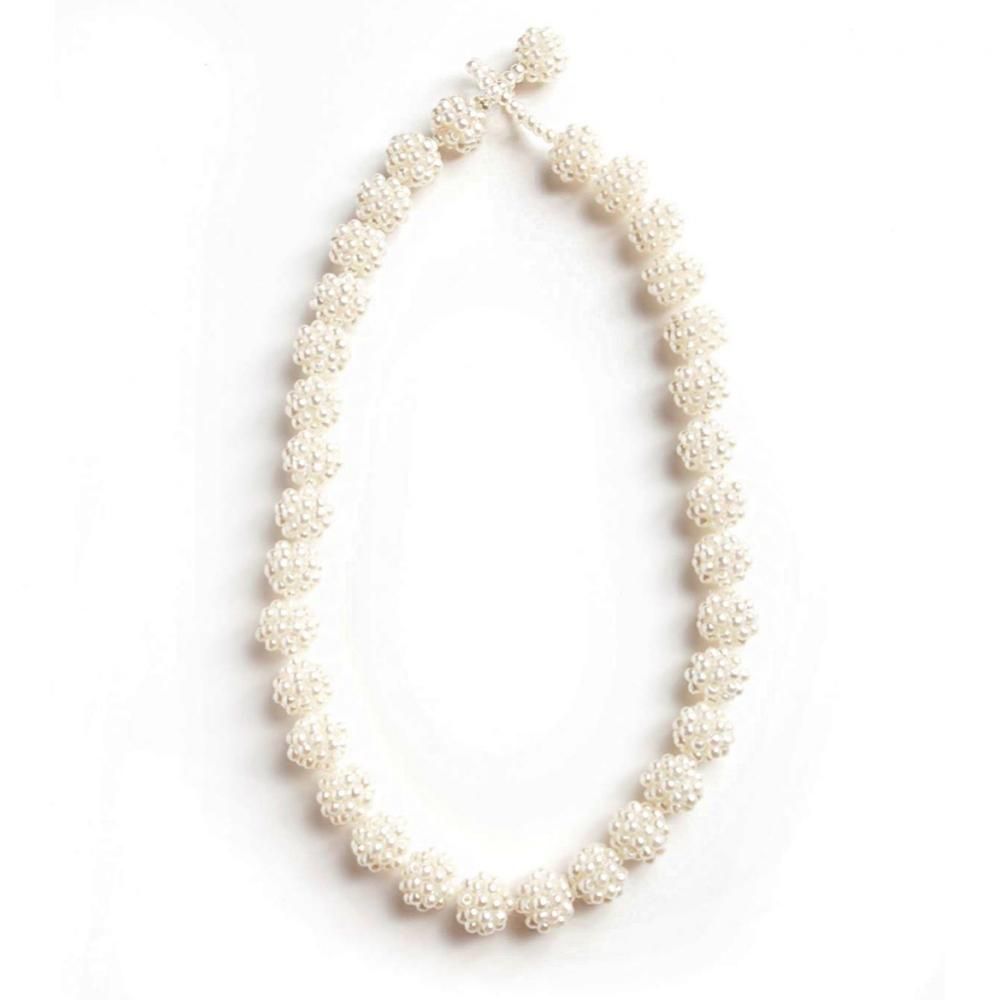 パールアクセサリー まとめ売り 6 ガラスパール & チェーン ハーフアンドハーフ ネックレス R-days