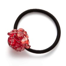 STONE HAIR RUBBER CLEAR RED