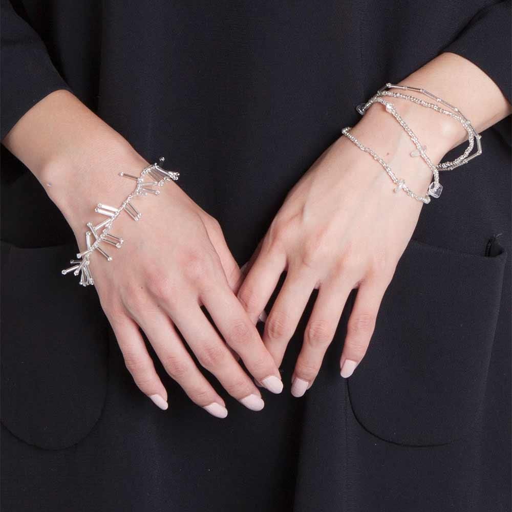 COMPLEX BRACELET SILVER - designsix ONLINE SHOP