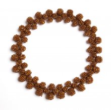 HALF HENLEY NECKLACE CLEAR BROWN