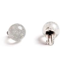 LARGE NEWPORT EARRING SILVER GLITTER