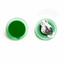CAVE EARRING CLEAR GRASS GREEN