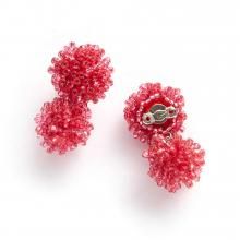 FLUFFY PIERCE CLEAR RASPBERRY