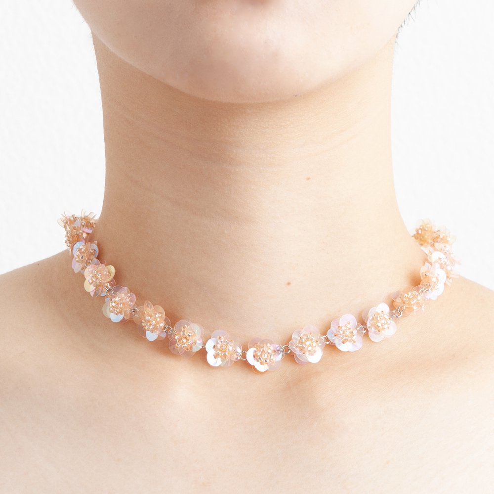 FIFI NECKLACE CHAMPAGNE PINK - designsix ONLINE SHOP