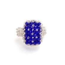 GEM RING SILVER BLUE