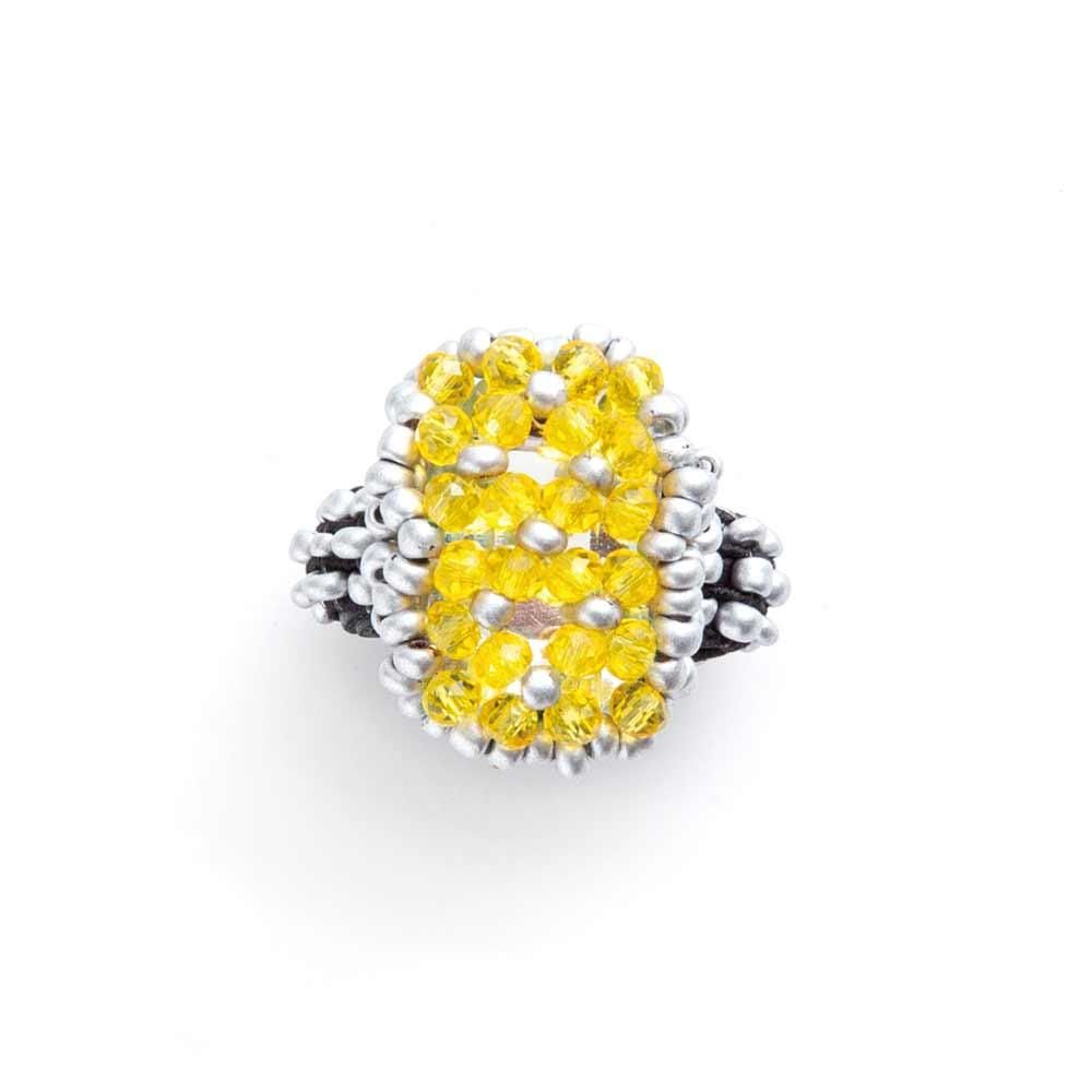 GEM RING SILVER BELL YELLOW - designsix ONLINE SHOP