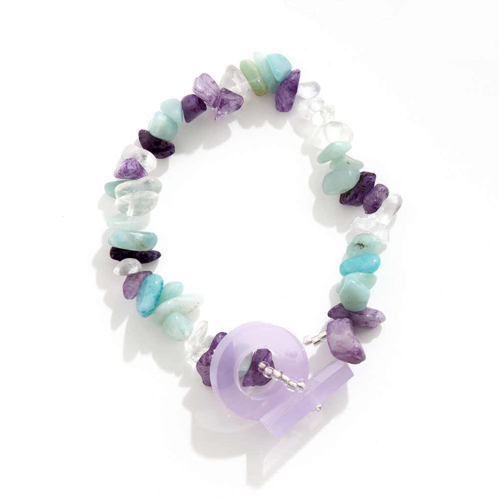 DEBRIS BRACELET MIX AMETHYST GREEN - designsix ONLINE SHOP