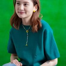 LOOP NECKLACE MIX YELLOW MULTI