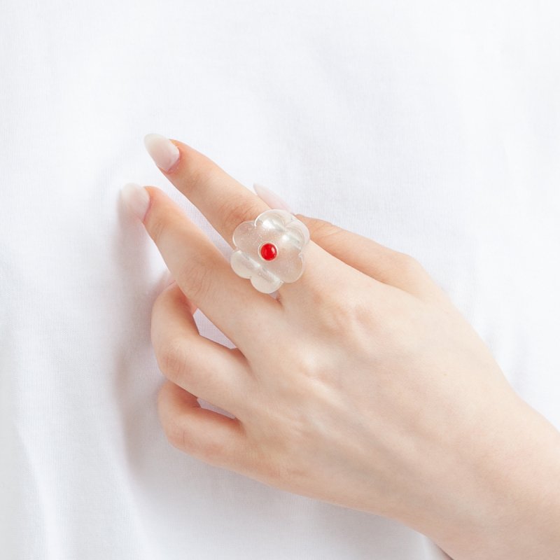 GERA RING CLEAR RED - designsix ONLINE SHOP