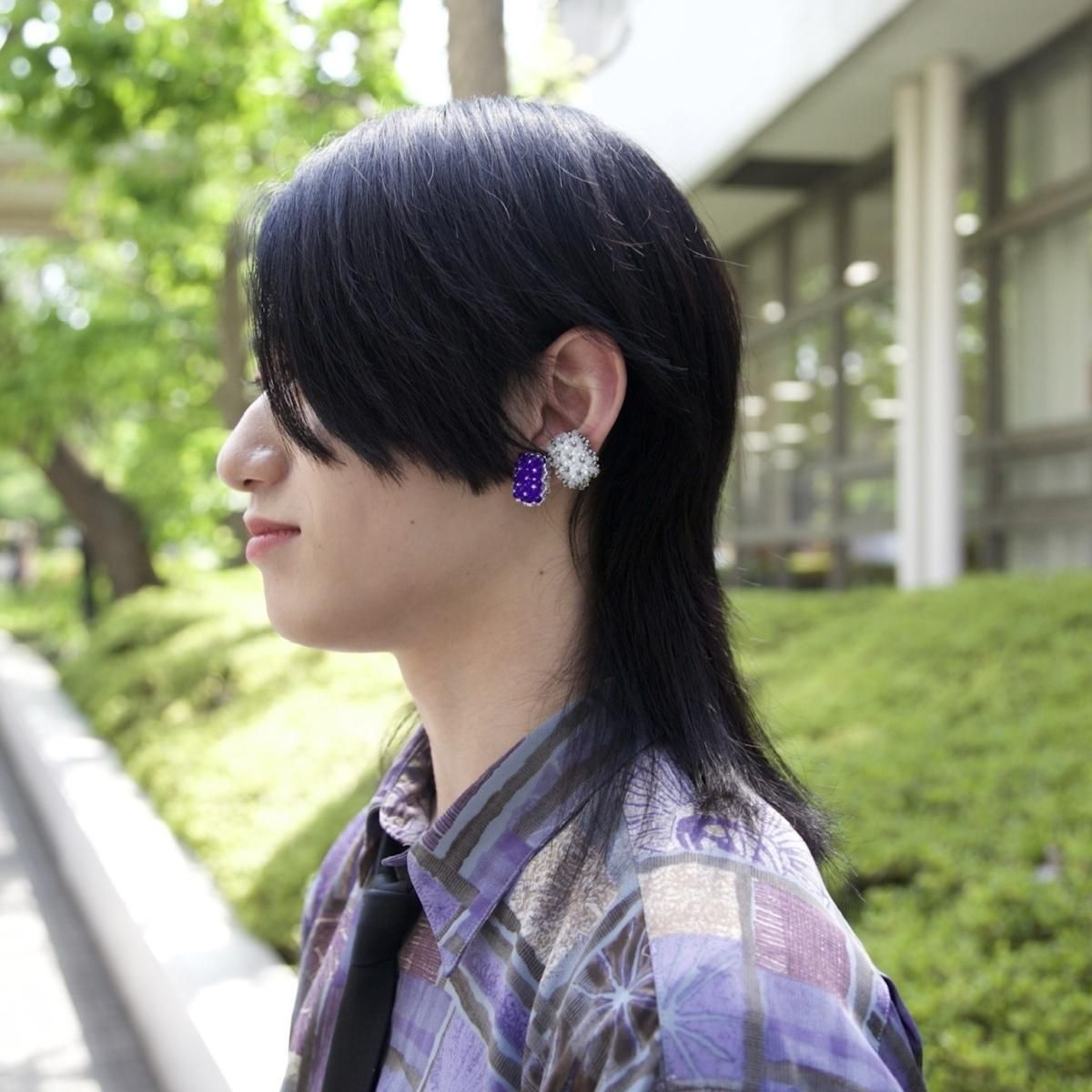 GEM EARRING SILVER BLUE - designsix ONLINE SHOP