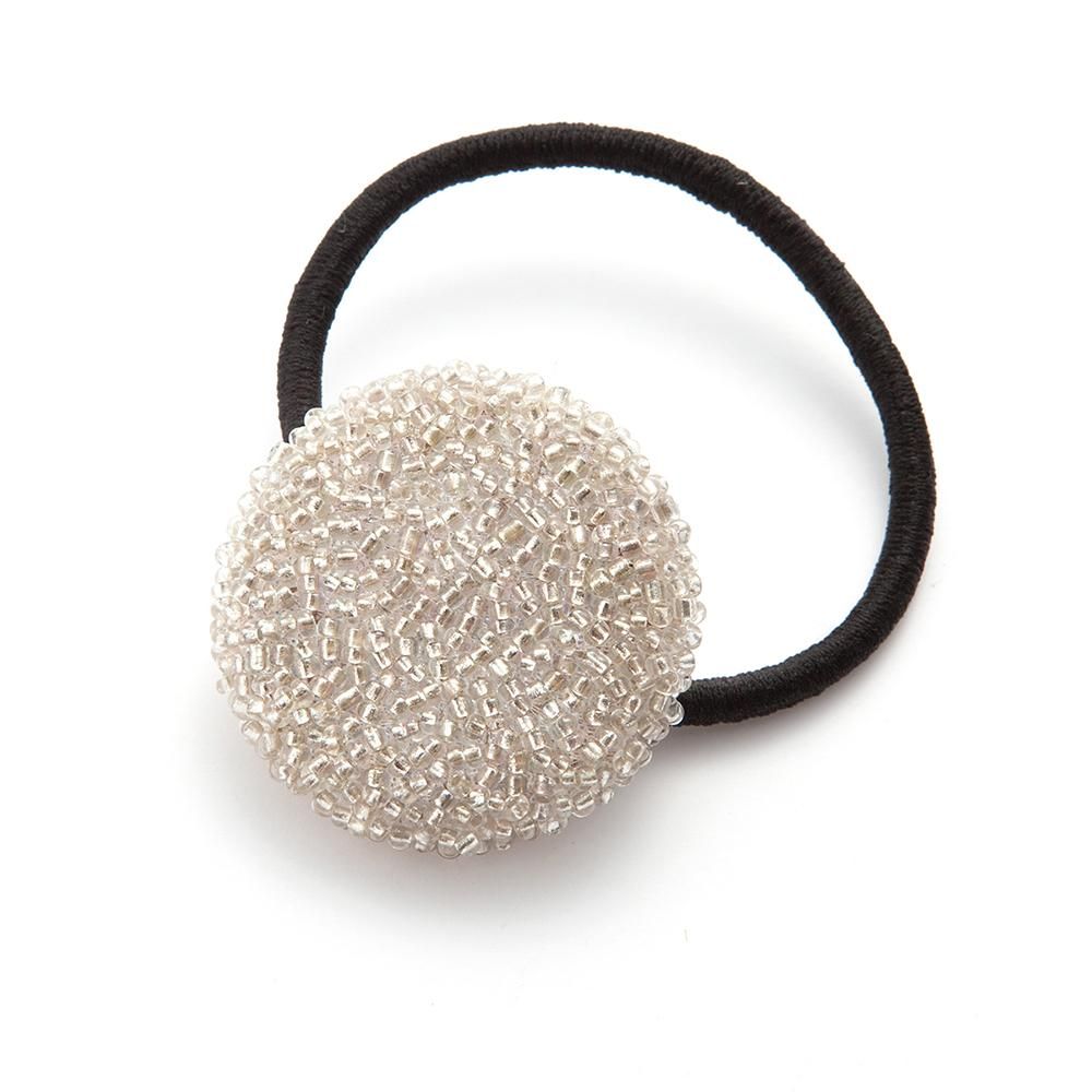 LARGE ORB HAIR RUBBER SILVER - designsix ONLINE SHOP