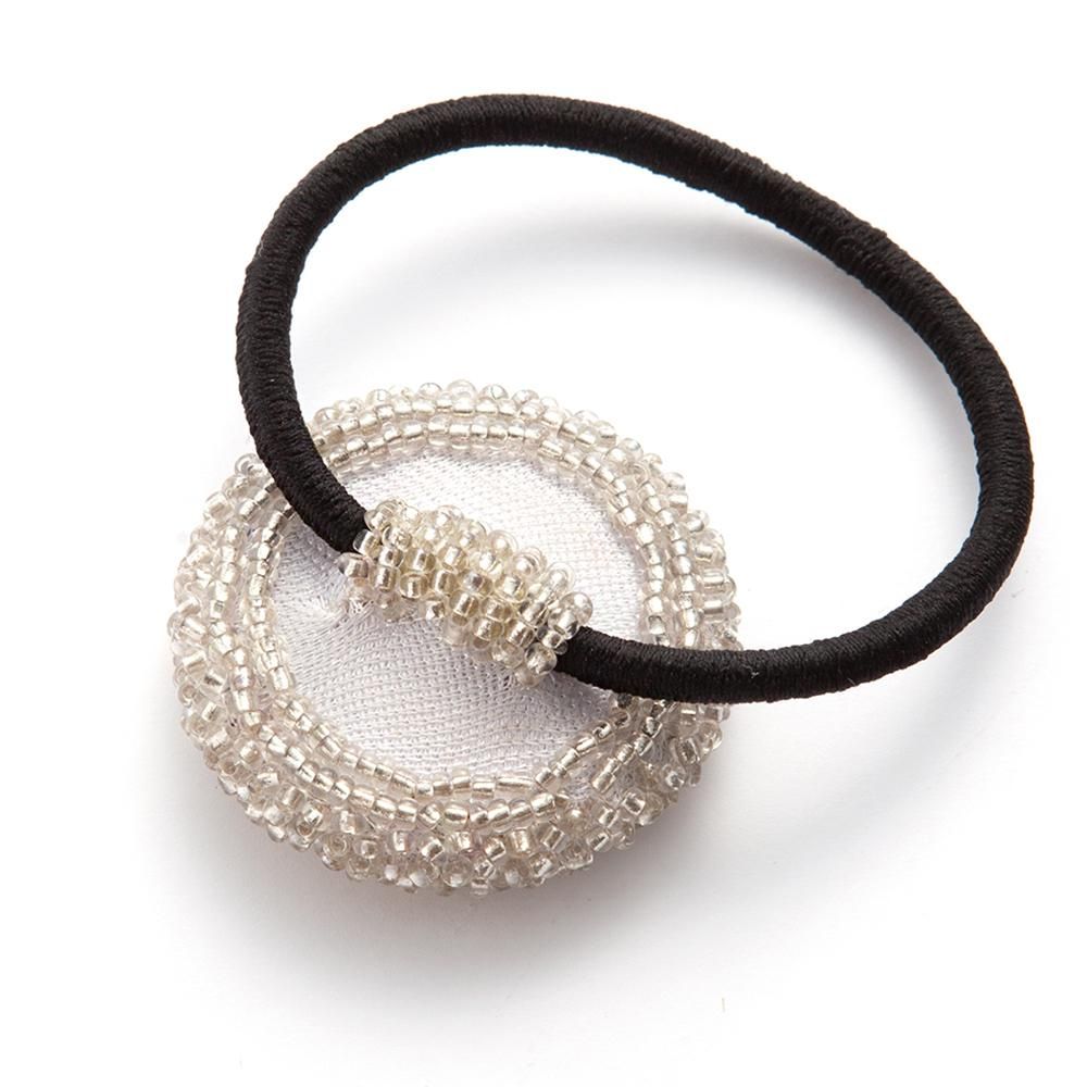 LARGE ORB HAIR RUBBER SILVER - designsix ONLINE SHOP