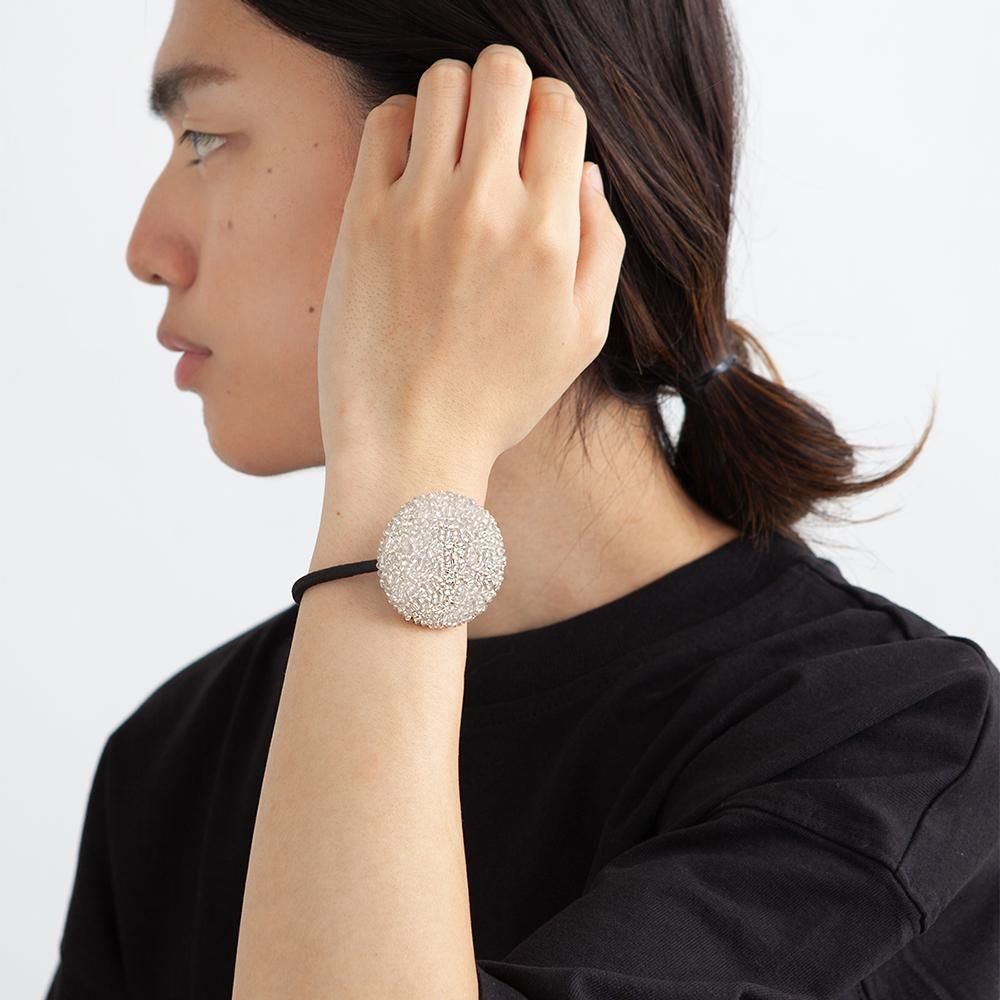 LARGE ORB HAIR RUBBER SILVER - designsix ONLINE SHOP