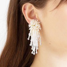 TIERED EARRING IVORY CLEAR