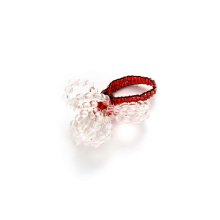 PETAL RING CLEAR RED