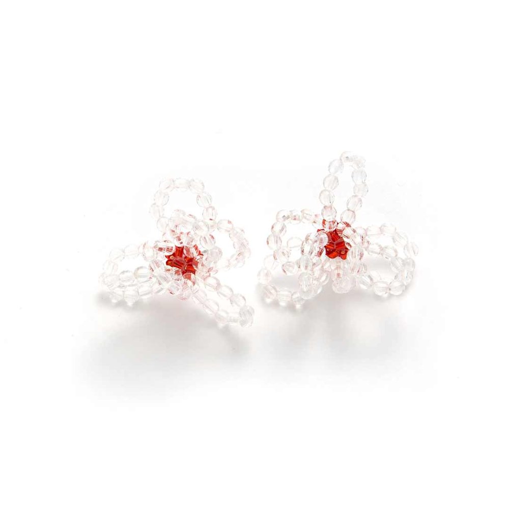 PETAL PIERCE CLEAR RED - designsix ONLINE SHOP