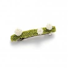 POPPO BARRETTE LEAF GREEN PEARL