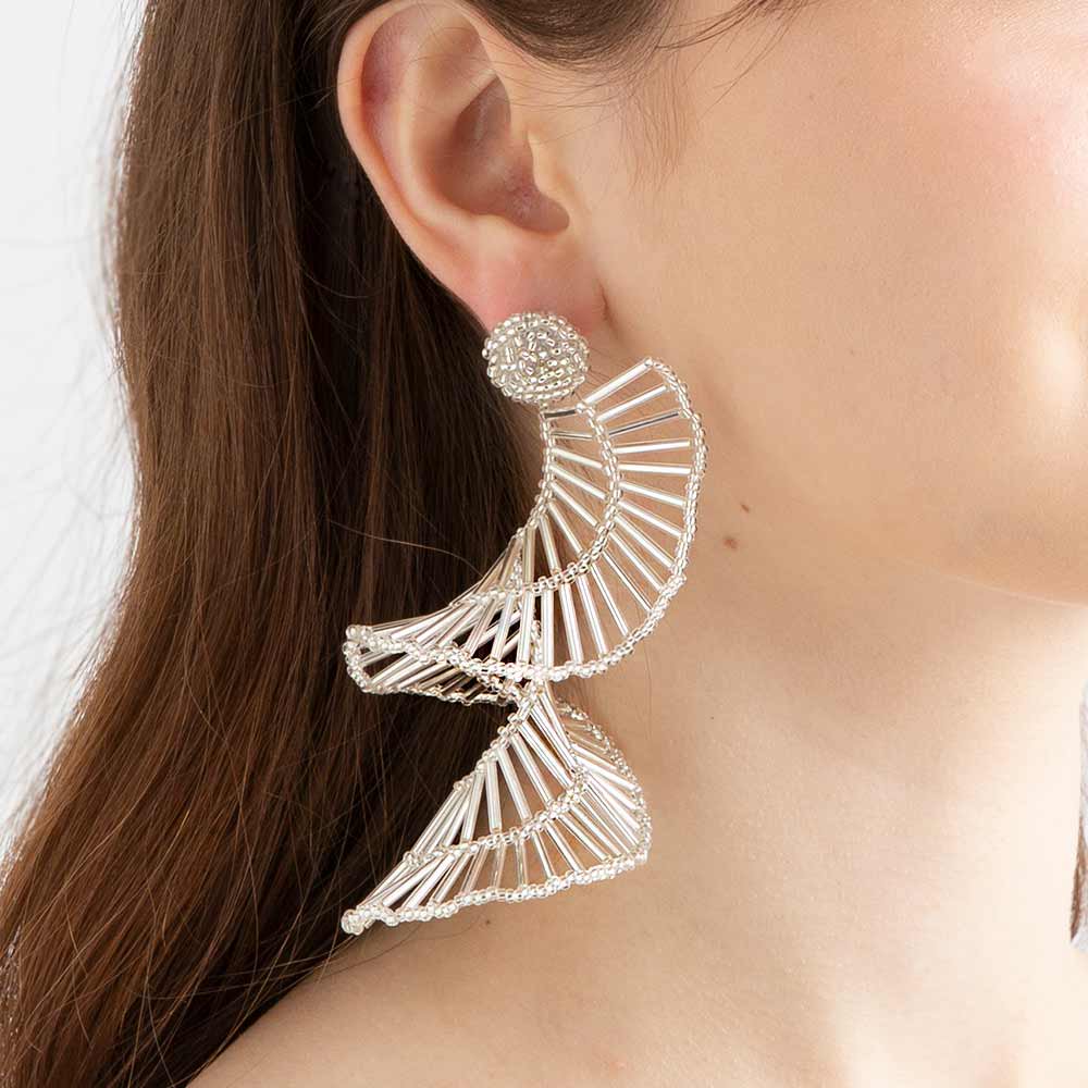 ANNE EARRING SILVER - designsix ONLINE SHOP