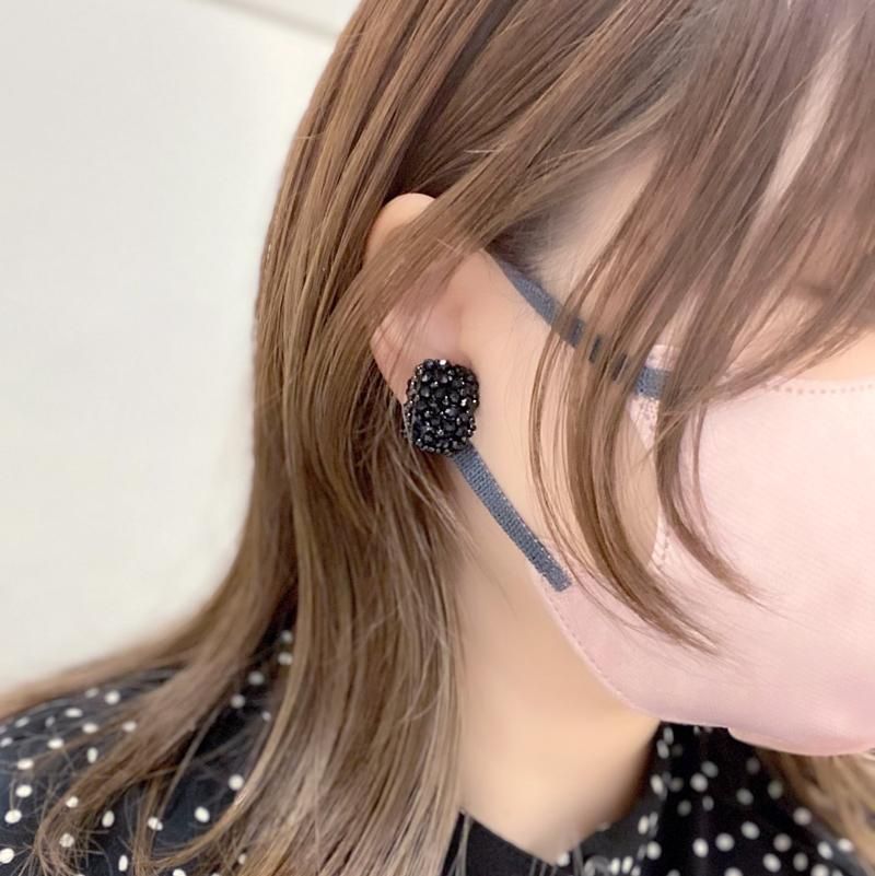 GEM EARRING BLACK BLACK - designsix ONLINE SHOP