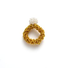 POPPO RING RICH GOLD PEARL