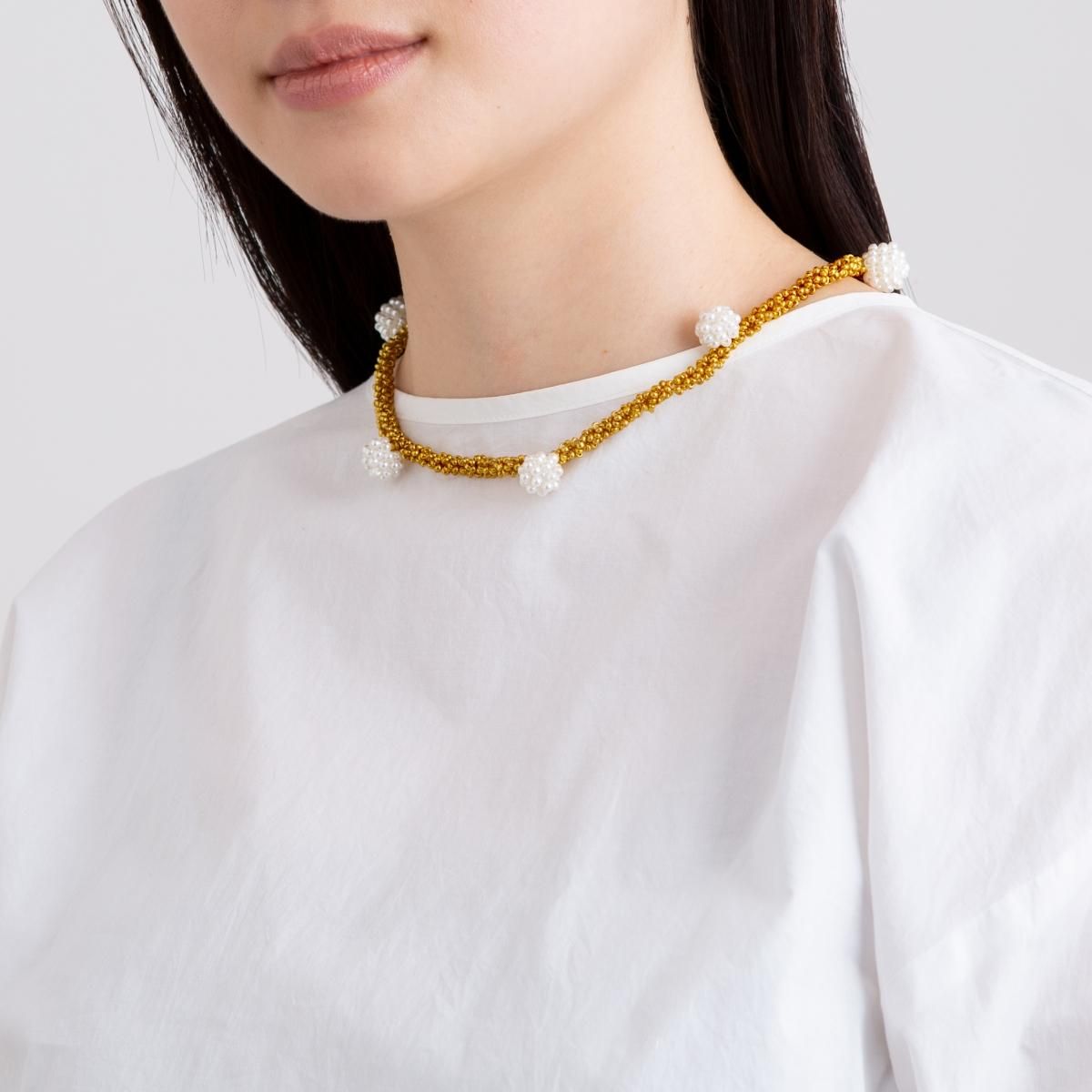 【ENGBROX】bobo pearl necklace〜ネックレス★チョユリ着用 KIRI SHORT NECKLACE PEARL - designsix ONLINE SHOP