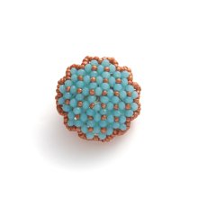 PIL GEM RING APRICOT TURQUOISE