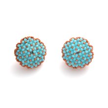 PIL GEM EARRING APRICOT TURQUOISE