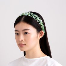 LACEY MULTI HAIRBAND BABY GREEN MILKY WHITE