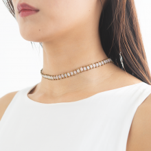 RAIL NECKLACE SHINY WHITE