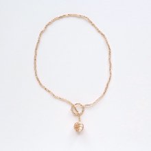 LINE PEARL NECKLACE CHAMPAGNE PINK