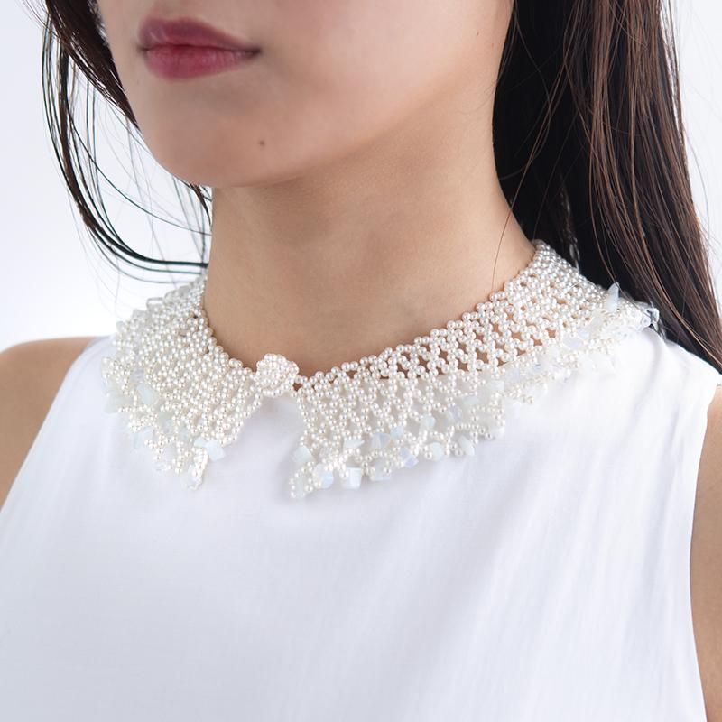 LACEY NECKLACE PEARL - designsix ONLINE SHOP