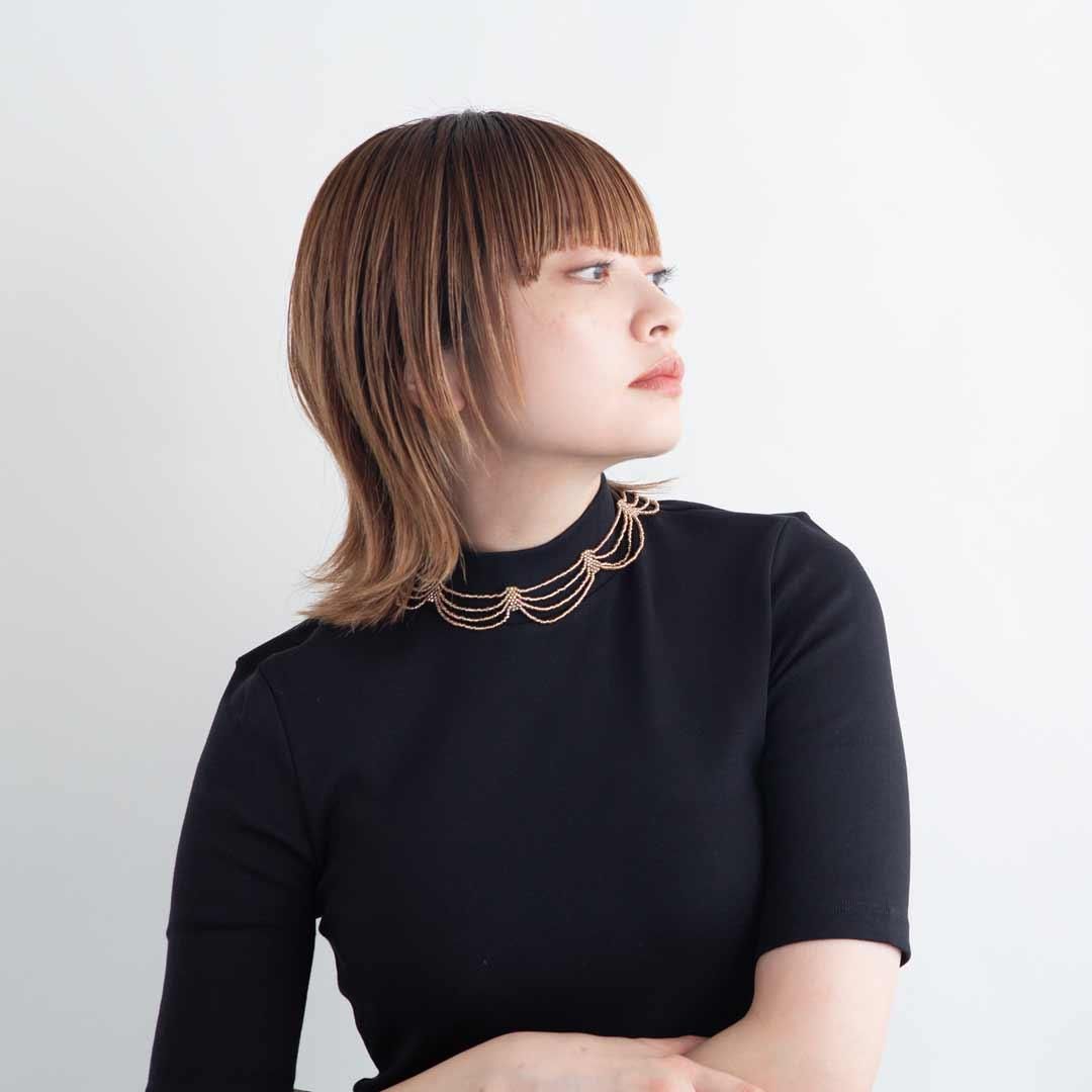 ヘアアクセサリー JADE SPARKLES NECKLACE Shop Amomento - jade sparkles necklace, red - SHOP AMOMENTO