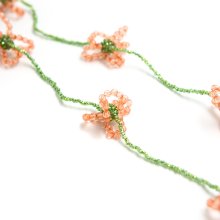 PETAL GLASSES CHAIN CORAL PINK GREEN