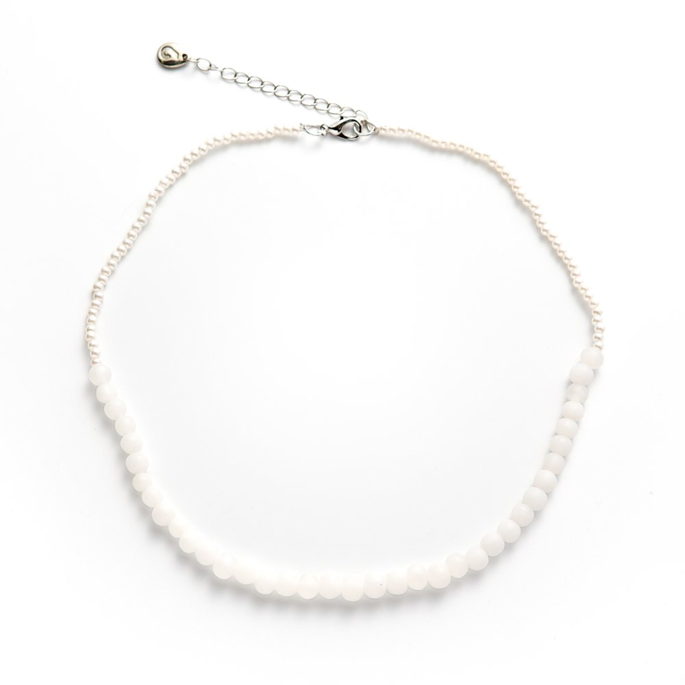 NEWPORT LINE NECKLACE SILVER PEARL - designsix ONLINE SHOP