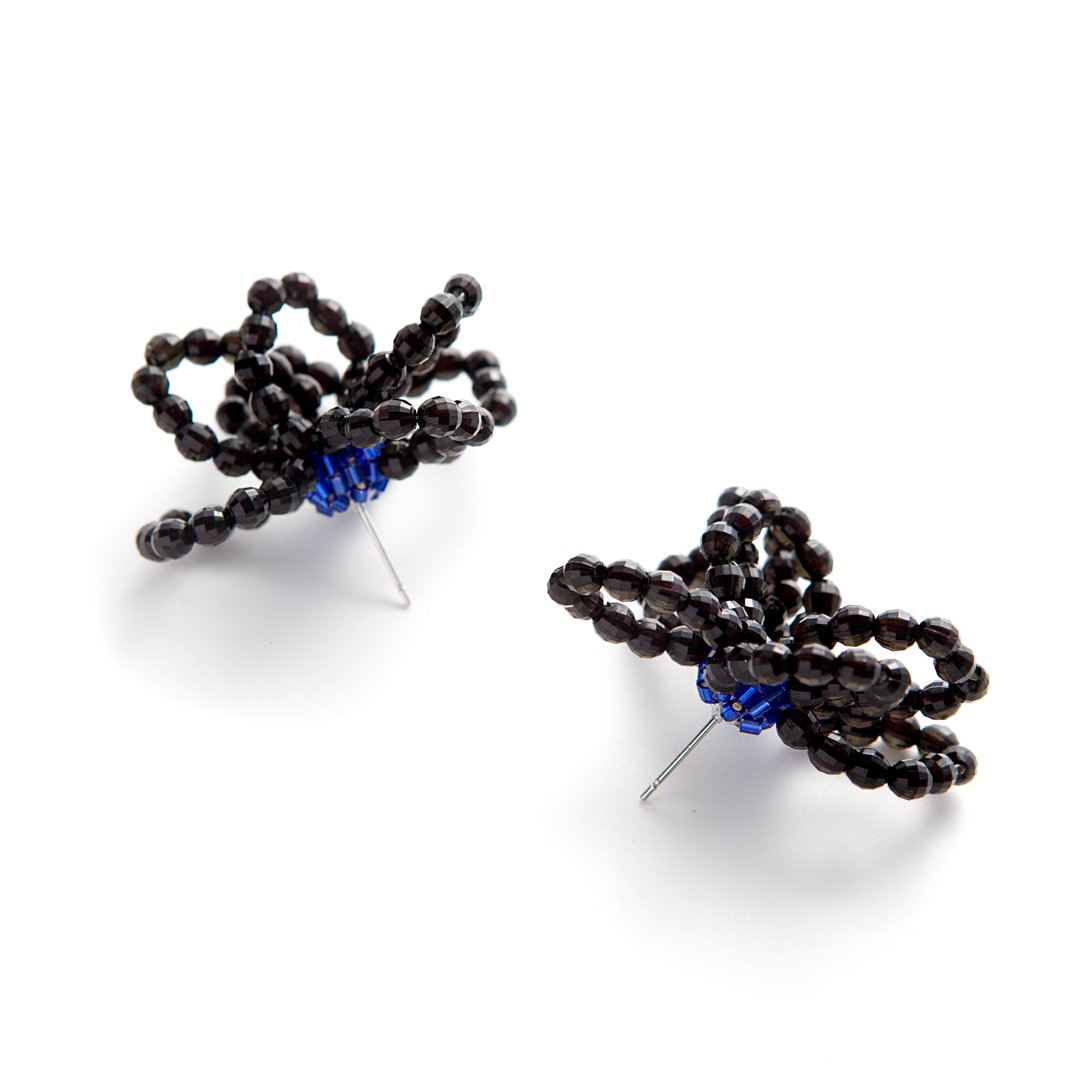 PETAL PIERCE BLACK ROYAL BLUE - designsix ONLINE SHOP