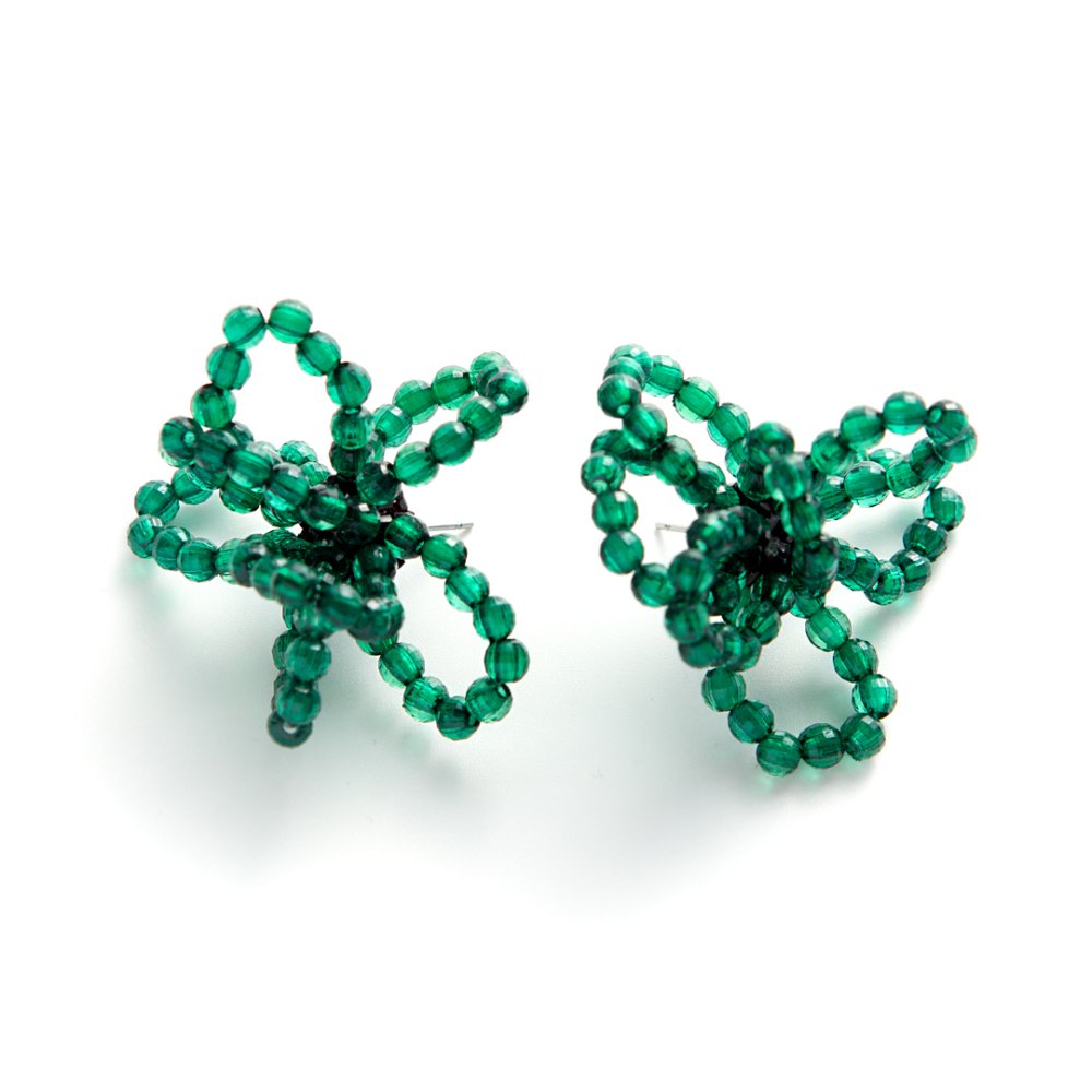 PETAL PIERCE GREEN BLACK - designsix ONLINE SHOP