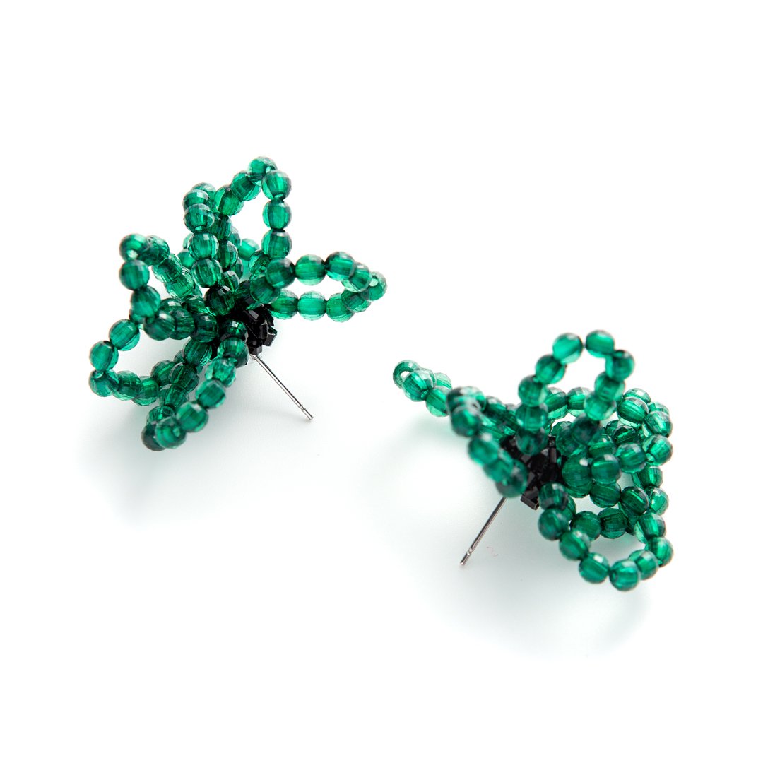 PETAL PIERCE GREEN BLACK - designsix ONLINE SHOP