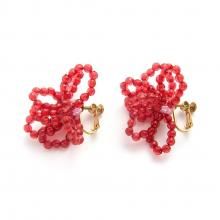 PETAL EARRING RED PINK