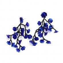 FLOWER FIELD PIERCE BLACK ROYAL BLUE