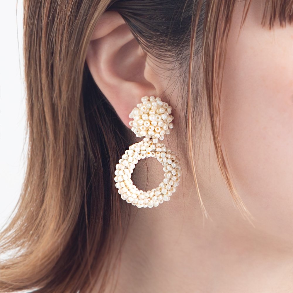 SUNNY EARRING IVORY - designsix ONLINE SHOP