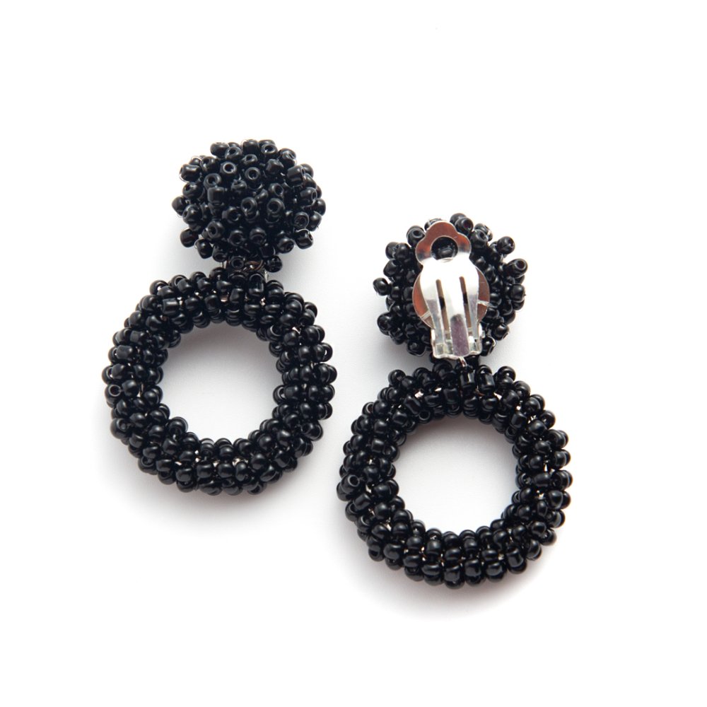 SUNNY EARRING BLACK - designsix ONLINE SHOP