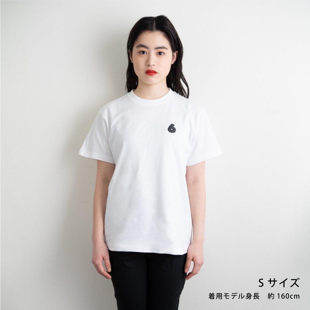 SIX T-SHIRT WHITE × BLACK - designsix ONLINE SHOP