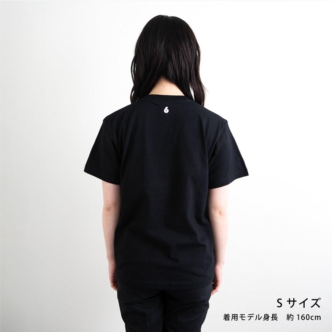 SIX T-SHIRT BLACK × WHITE - designsix ONLINE SHOP
