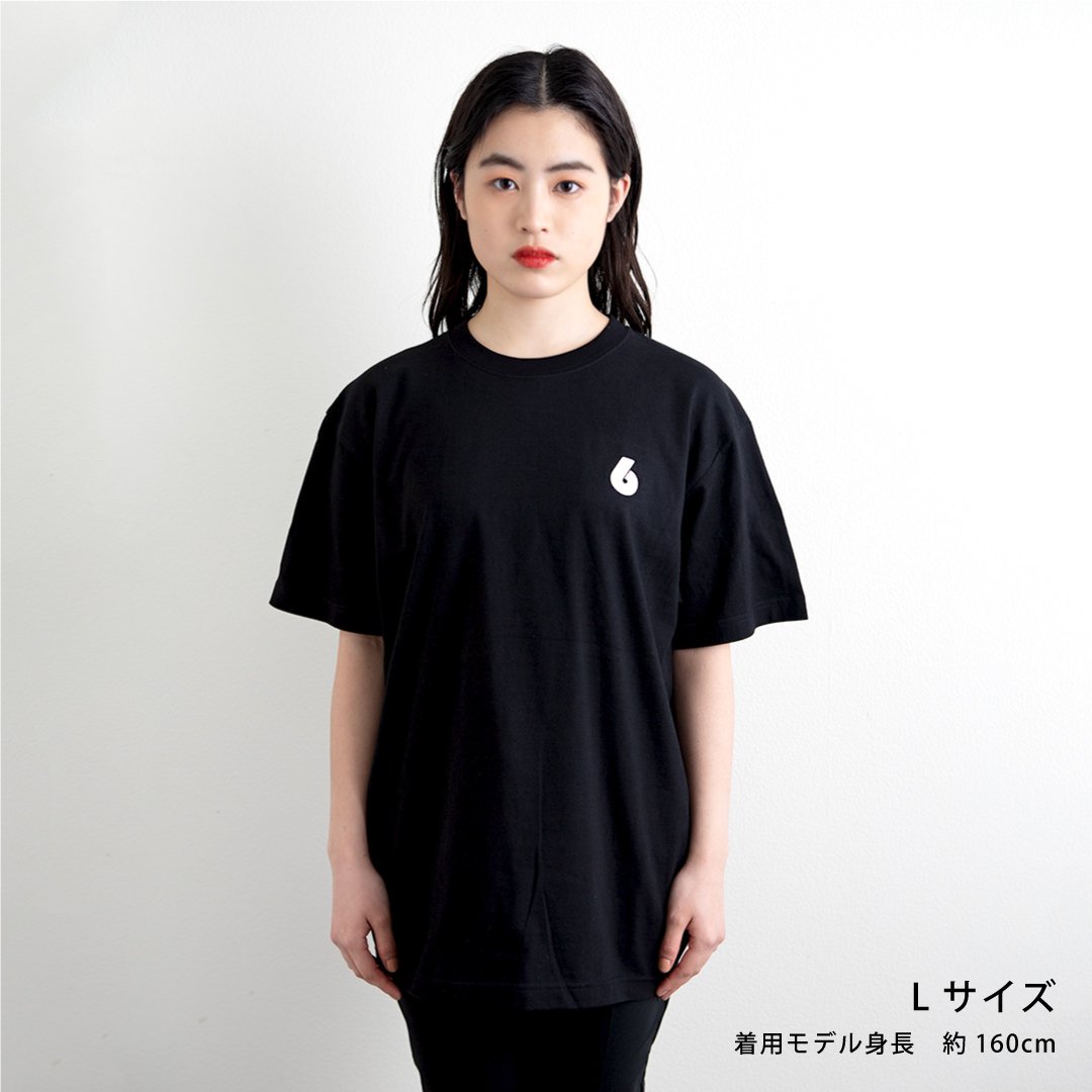 SIX T-SHIRT BLACK × BLACK - designsix ONLINE SHOP