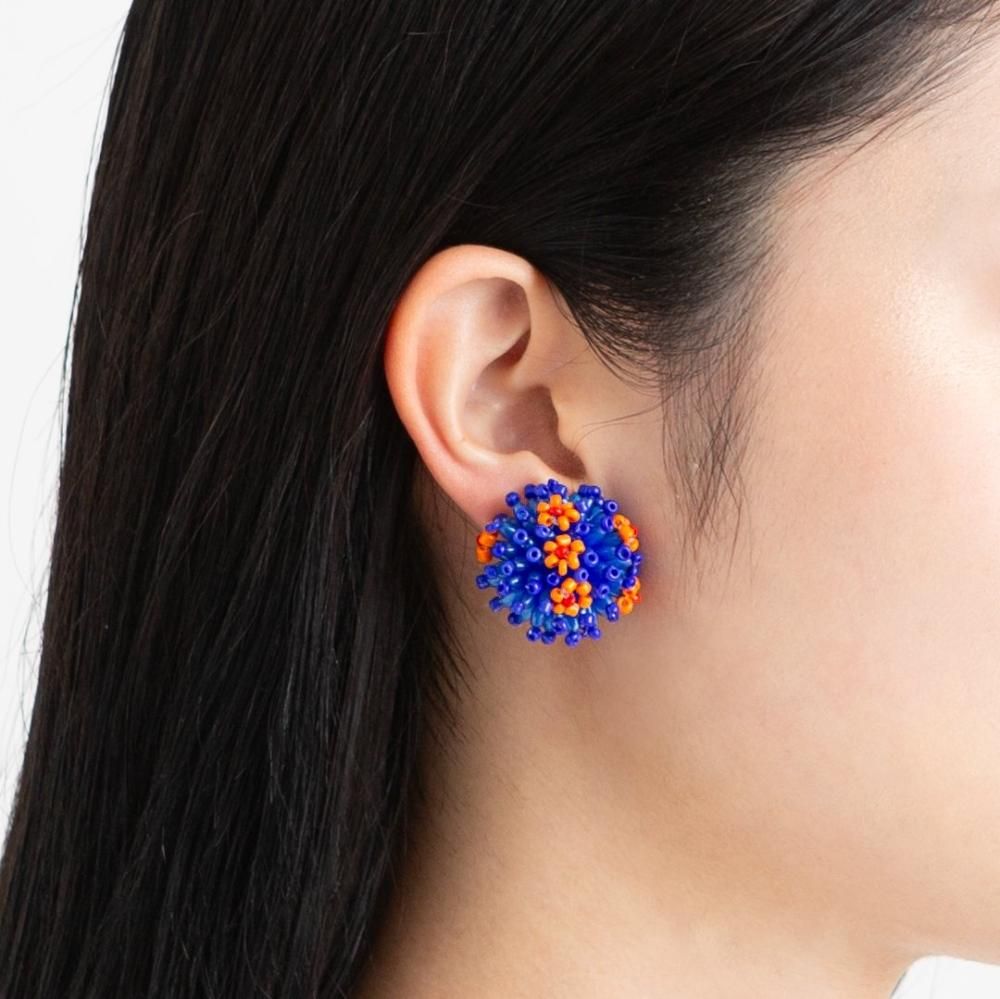 FLOWER NOVA PIERCE ROYAL BLUE ORANGE - designsix ONLINE SHOP