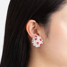 <img class='new_mark_img1' src='https://img.shop-pro.jp/img/new/icons8.gif' style='border:none;display:inline;margin:0px;padding:0px;width:auto;' />FLOWER NOVA EARRING WHITE RED
