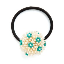 <img class='new_mark_img1' src='https://img.shop-pro.jp/img/new/icons8.gif' style='border:none;display:inline;margin:0px;padding:0px;width:auto;' />FLOWER NOVA HAIR RUBBER IVORY DEEP TURQUOISE