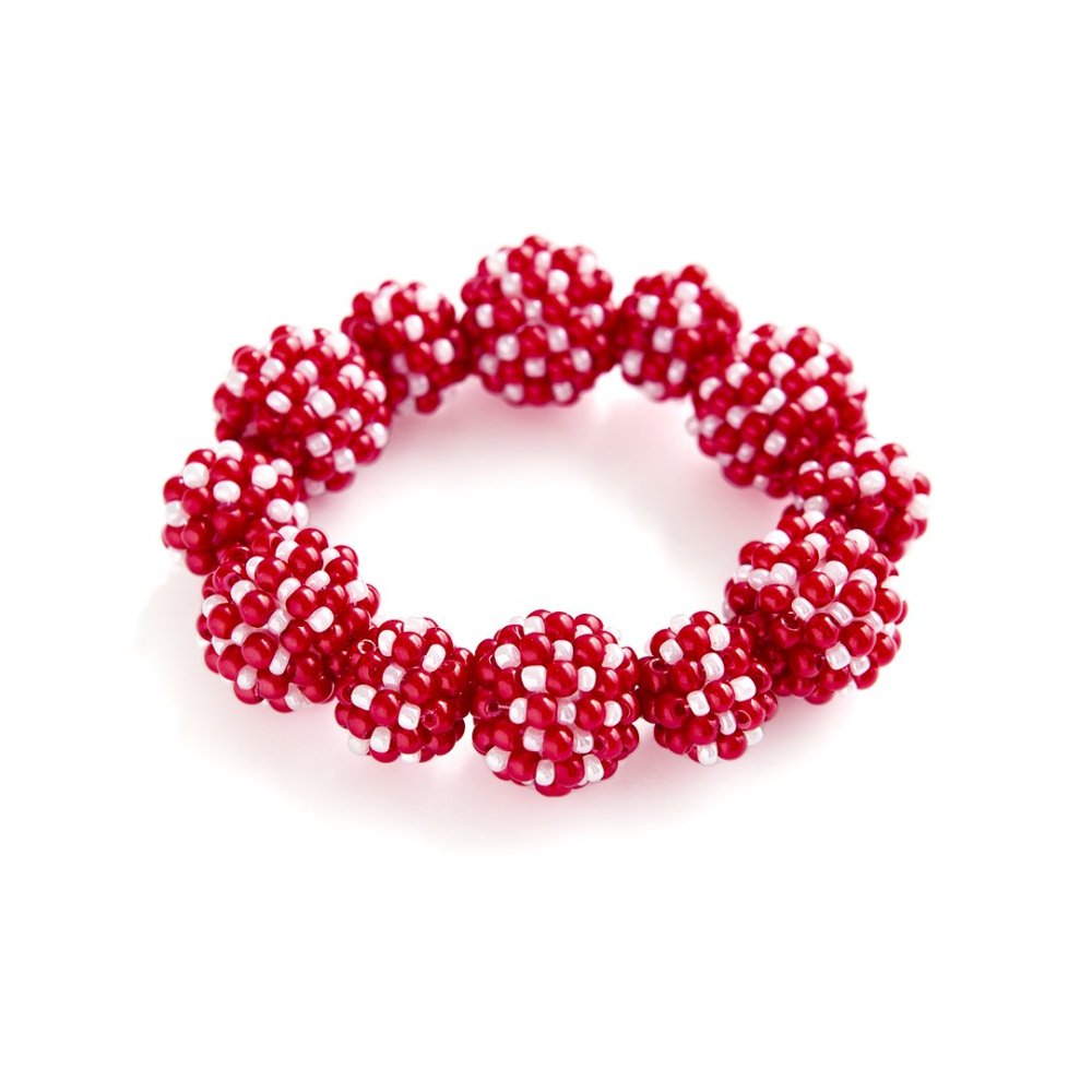 PETITE PEARL SUKI BRACELET RED PEARL MILKY WHITE - designsix ONLINE SHOP