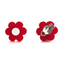 LARGE GERA EARRING RED WHITE
